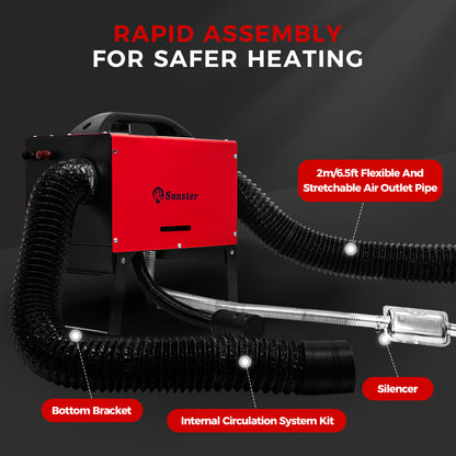 Sunster A2200BS Diesel Heater 8KW 12/24V 110-240V, All In One Bluetooth Version