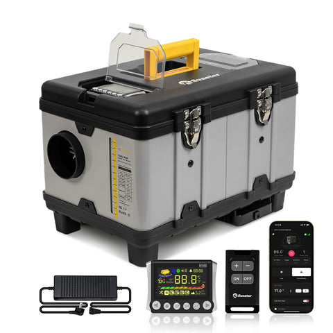Sunster TB10 Diesel Heater 8KW 12/24V 110-240V, ToolBox Bluetooth Upgrade Version