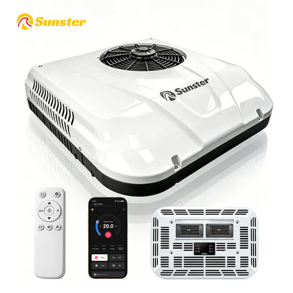 Sunster 12V/24V RV Roof Air Conditioner, Smart APP & Remote Control Parking AC DDK-KTD2
