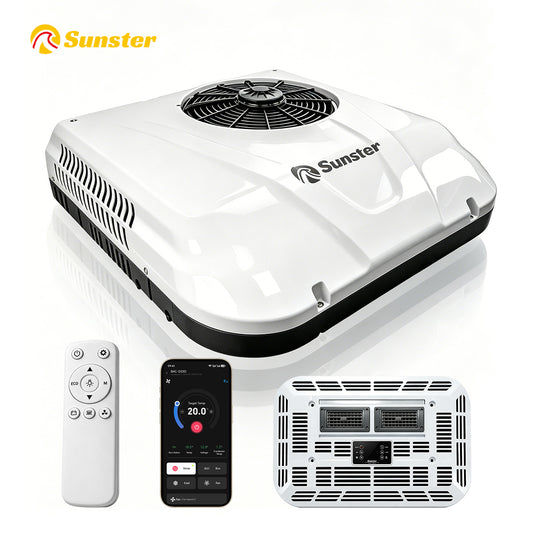 Sunster 12V/24V RV Roof Air Conditioner, Smart APP & Remote Control Parking AC DDK-KTD2