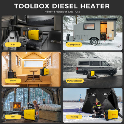Sunster HTB1 Diesel Heater 8KW 12V 110-240V, ToolBox Bluetooth Version