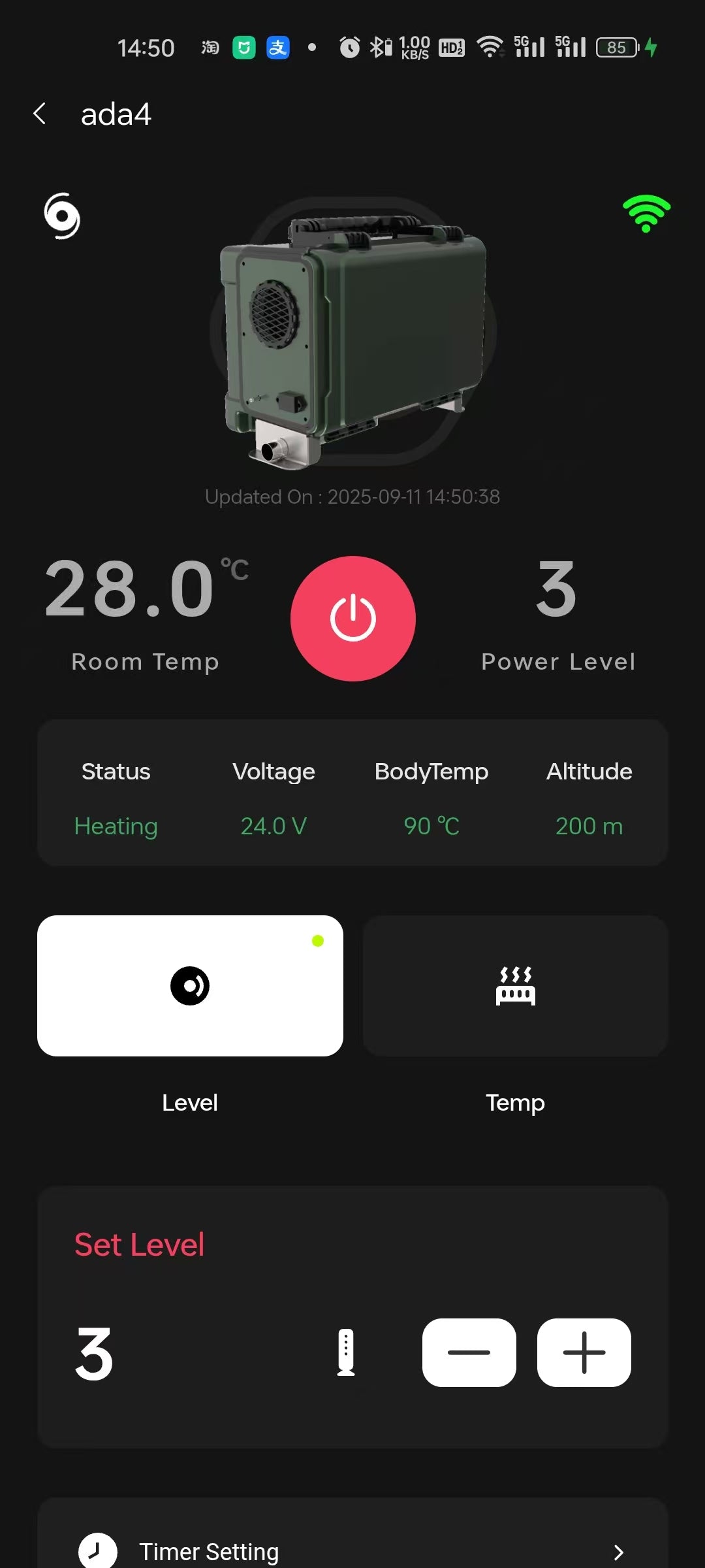 Sunster A2013ST Diesel Heater 8KW 12/24V 110-240V, Plus A2409PW Switch All in One WIFI Bluetooth Version