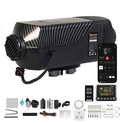 Sunster SH W2 Diesel Heater 2KW 12/24V with WiFi & Bluetooth App Control ,Spilt Type A2409PW Panel