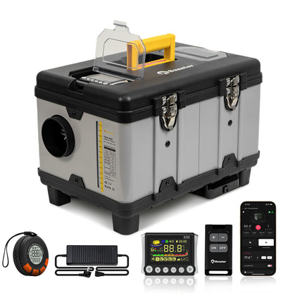 Sunster TB10PRO Diesel Heater 8KW 12/24V 110-240V With Wireless Temperature Remote Control, ToolBox Bluetooth Upgrade Version