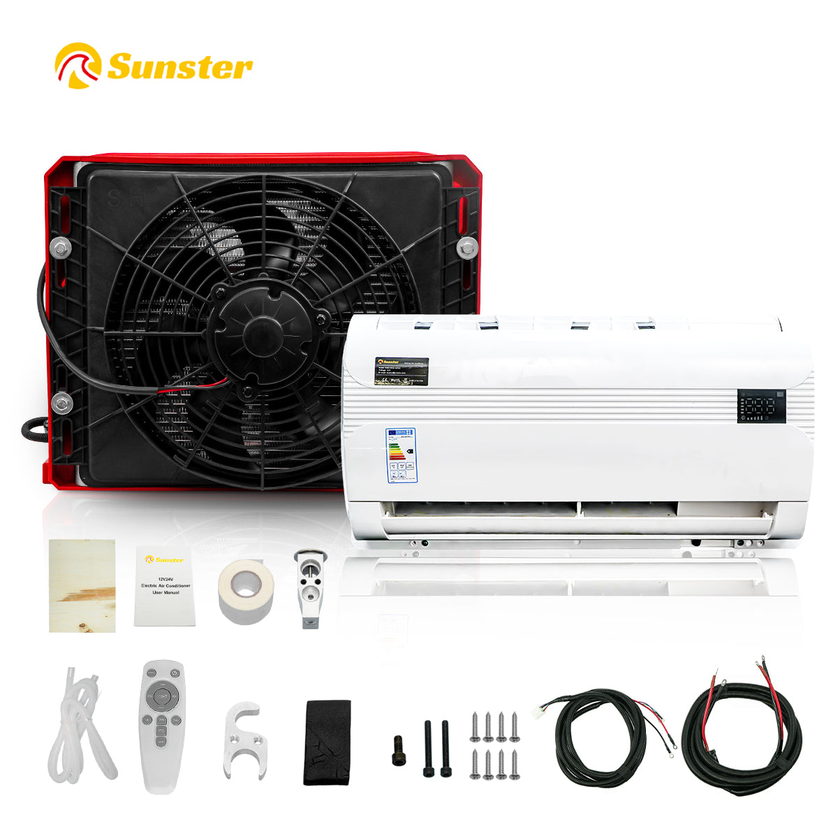 Sunster S-AC2 RV Air Conditioner 12V/24V Efficient Cooling