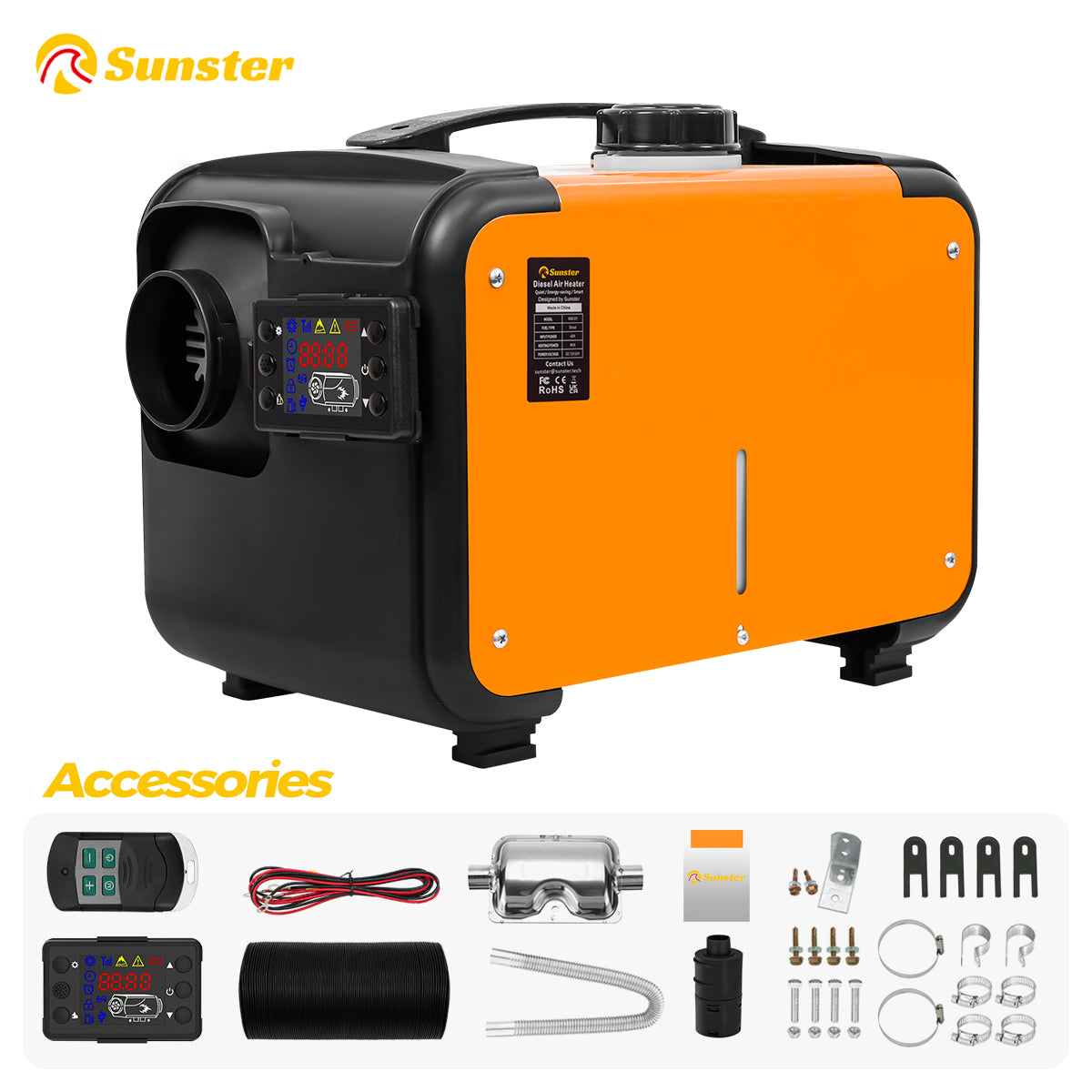 Sunster A2013H Diesel Heater 8KW 12/24V, All in One Classic Version