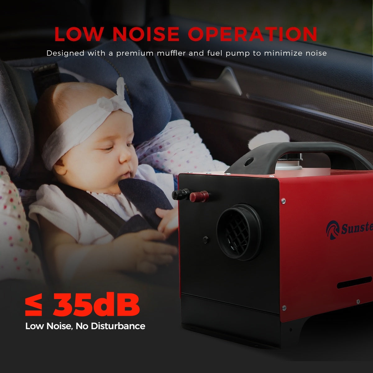 Sunster A2200BS Diesel Heater 8KW 12/24V 110-240V, All In One Bluetooth Version
