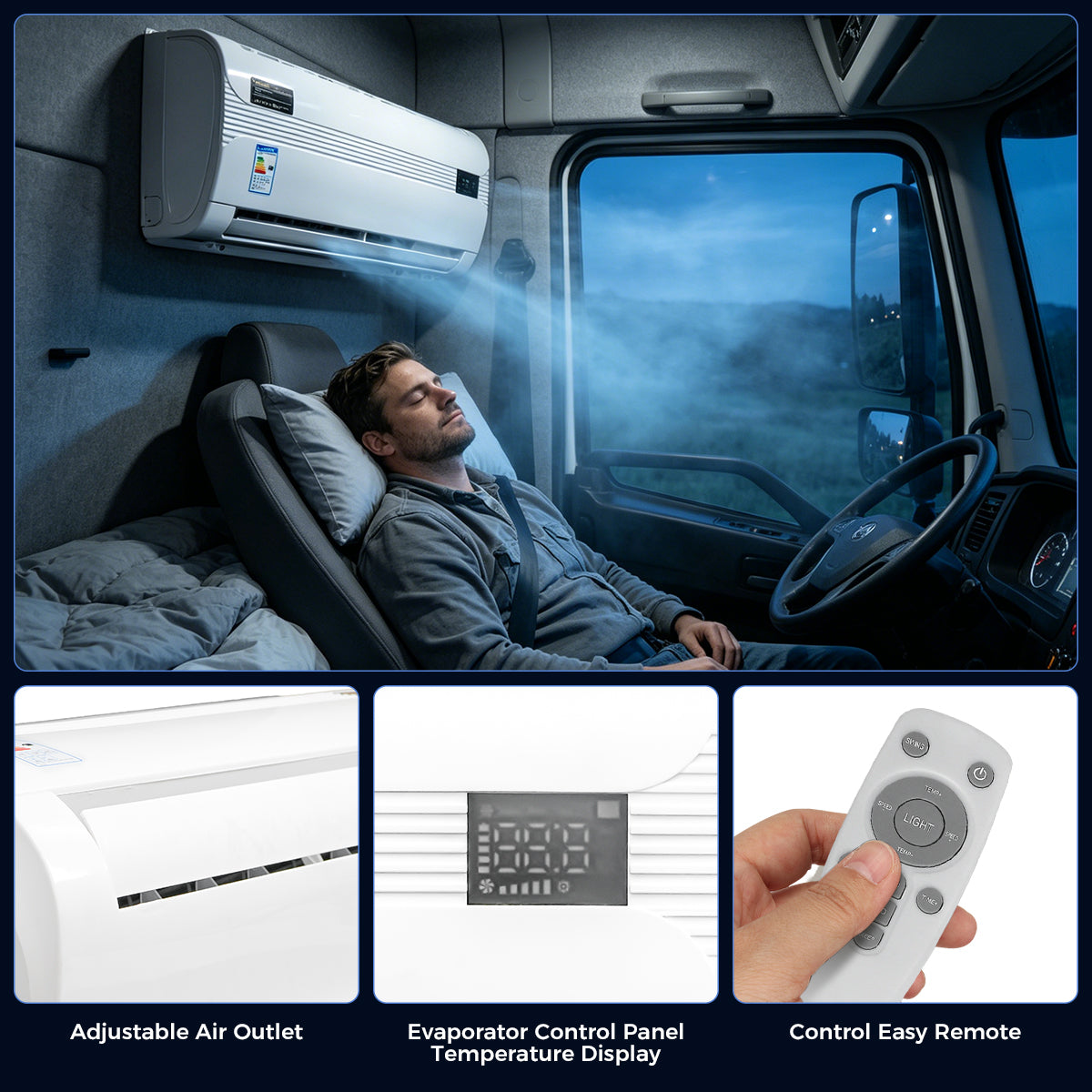 Sunster S-AC4 RV Air Conditioner 12V/24V Efficient Cooling