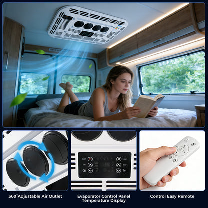 Sunster S-AX1 RV Air Conditioner 12V/24V Efficient Cooling