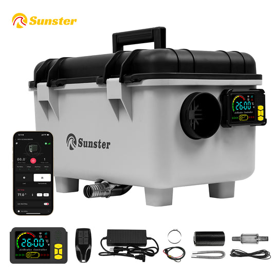 Sunster TB30 Diesel Heater 8KW 12/24V 110-240V, ToolBox Bluetooth Version