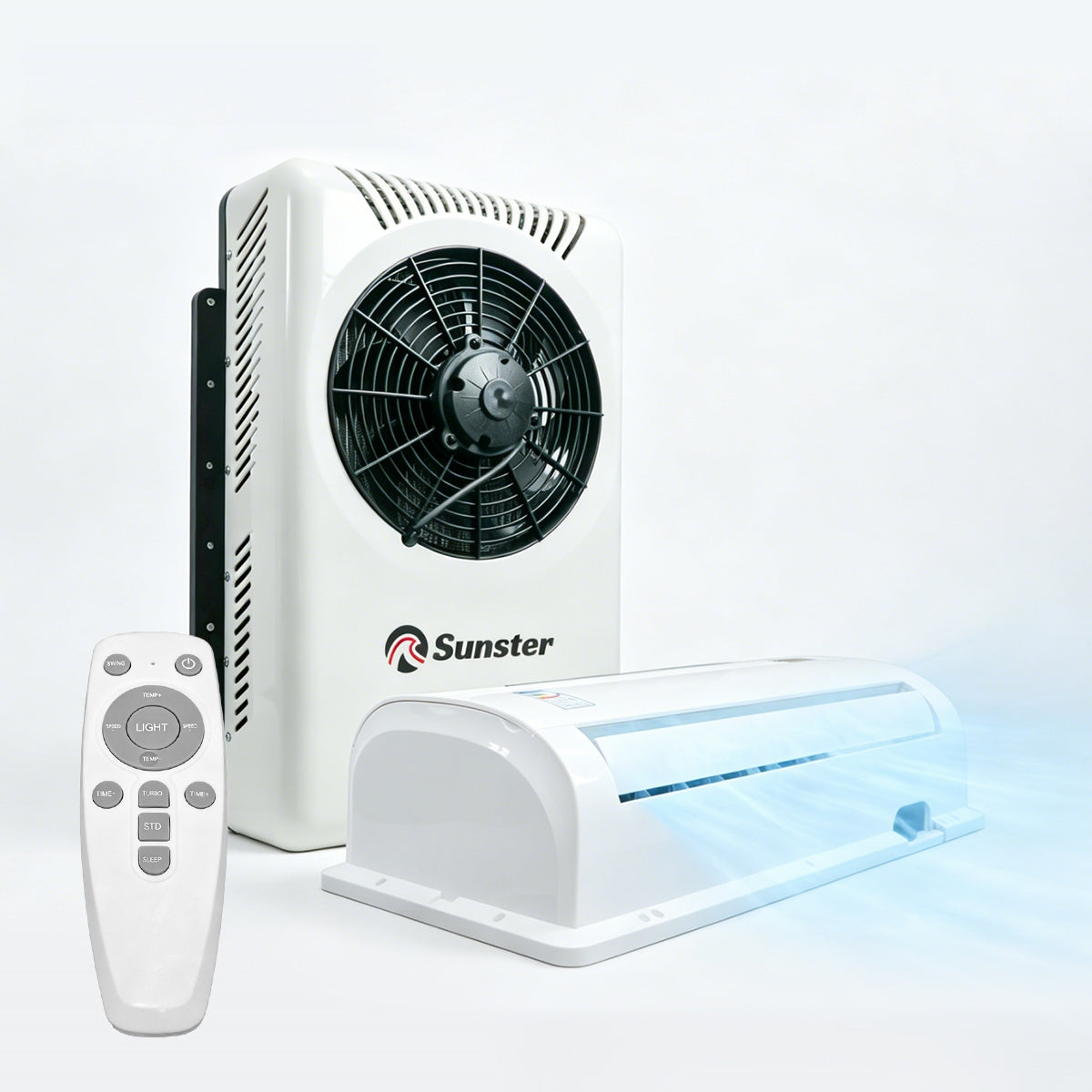 Sunster S-AC4 RV Air Conditioner 12V/24V Ultra Quiet AC Efficient Cooling