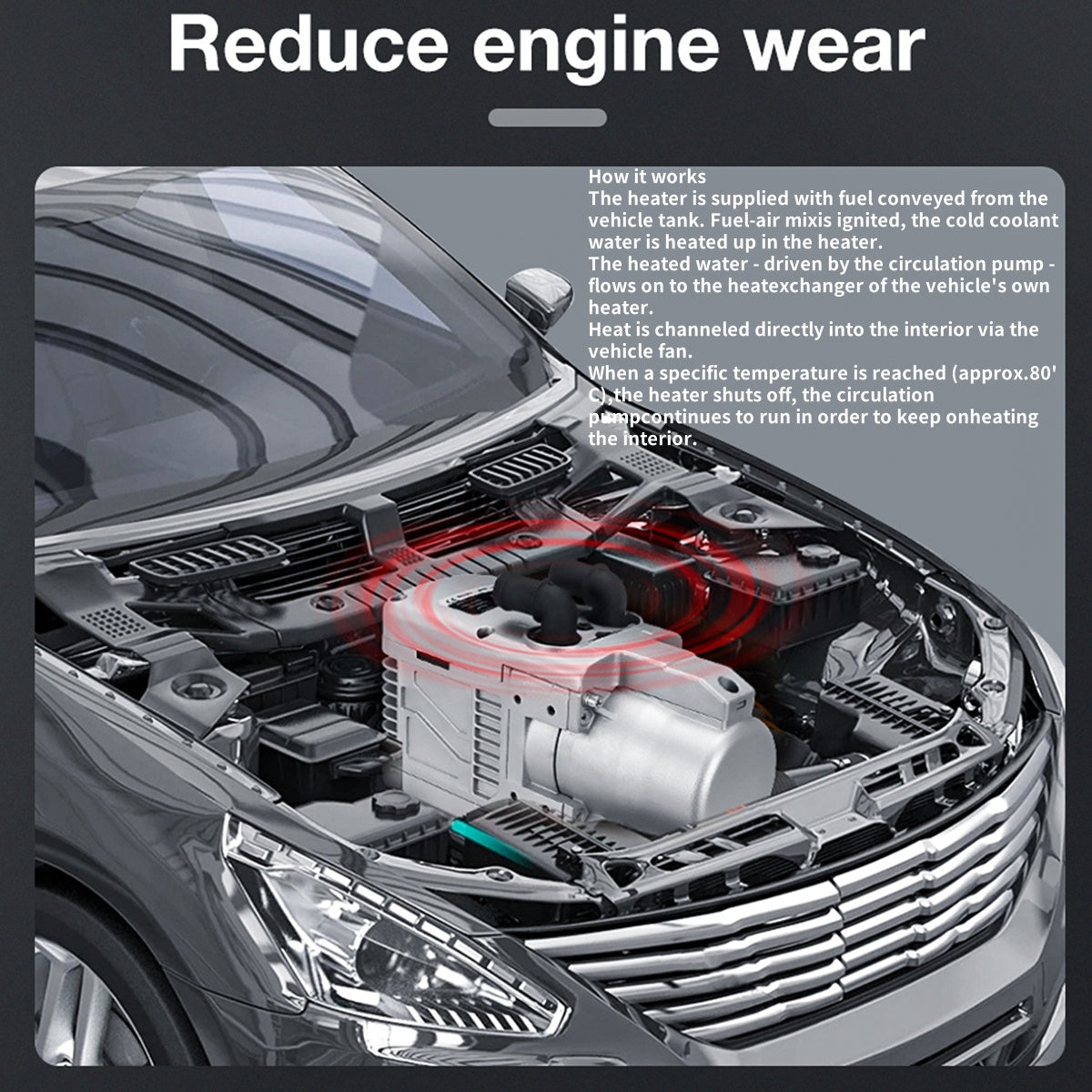 Sunster A2301 Plumbing Water Heater 5KW 12V, Gasoline/Diesel