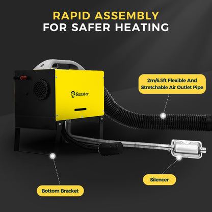 Sunster A2013ST Diesel Heater 8KW 12/24V, All in One Classic Version