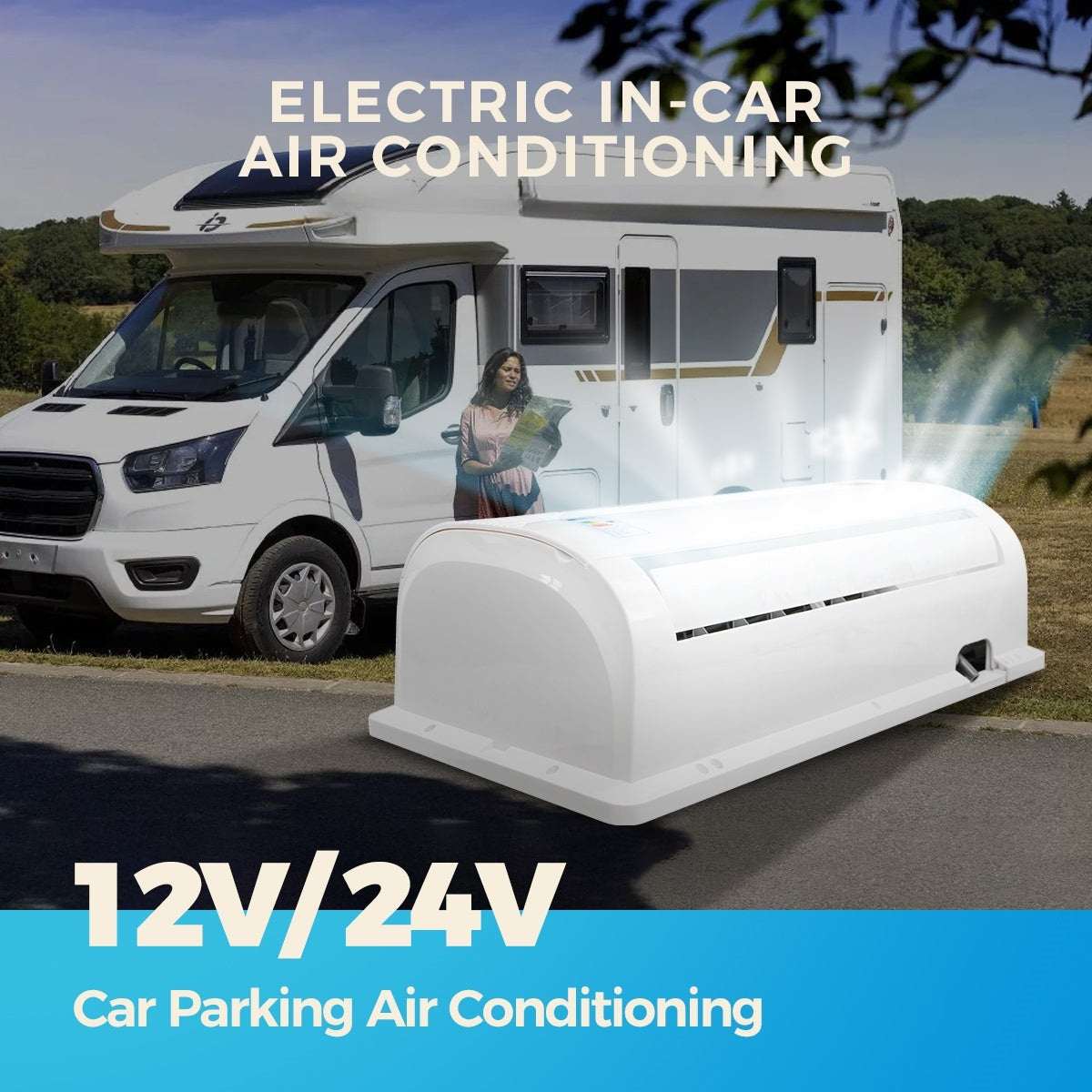 Sunster S-AC4 RV Air Conditioner 12V/24V Efficient Cooling