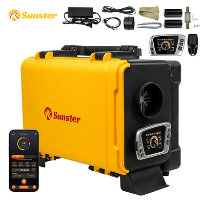 Sunster HTB1 Diesel Heater 8KW 12V 110-240V, ToolBox Bluetooth Version