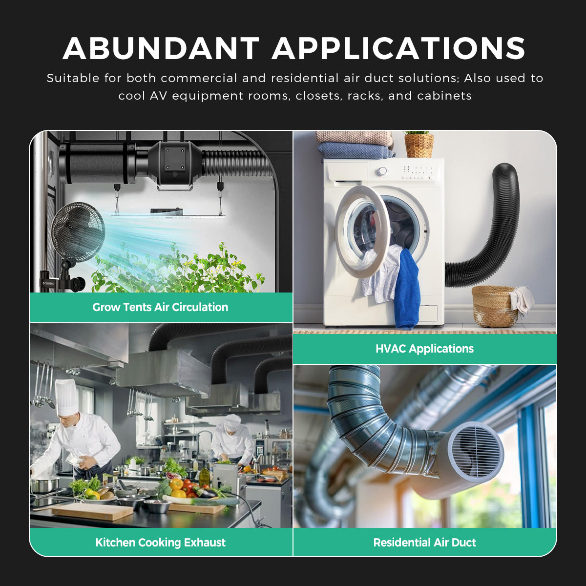 A755 75mm 500cm Flexible Scalable Outlet Duct Pipe