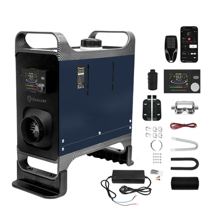 Sunster A2302BL Diesel Heater 8KW 12/24V 110-240V, All In One Bluetooth Version