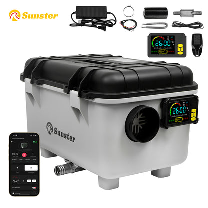 Sunster TB30 Diesel Heater 8KW 12/24V 110-240V, ToolBox Bluetooth Version