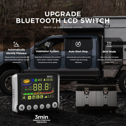 Sunster TB10 Diesel Heater 8KW 12/24V 110-240V, ToolBox Bluetooth Upgrade Version