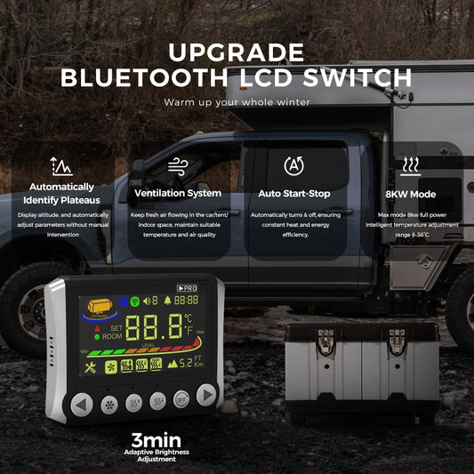 Sunster TB10 Diesel Heater 8KW 12/24V 110-240V, ToolBox Bluetooth Upgrade Version