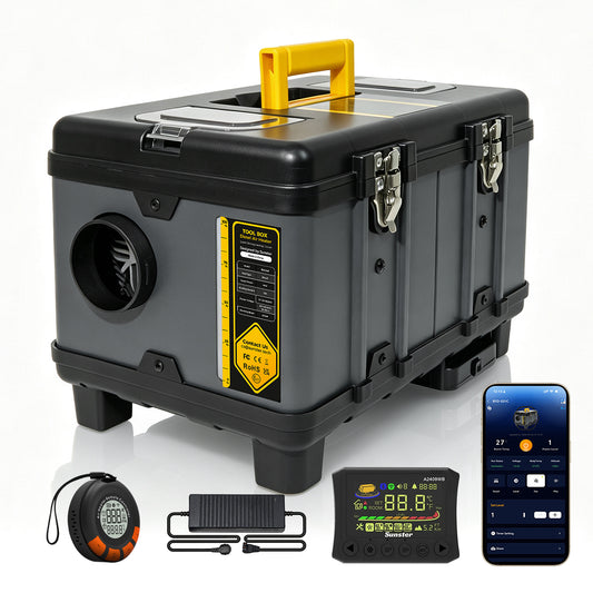 Sunster TB10WF WIFI & Bluetooth Diesel Air Heater 8KW 12/24V 110-240V, Wireless Smart Remote with CO monitoring,2026 Version
