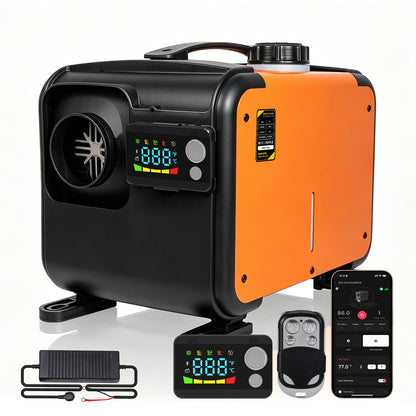 Sunster TP-B1 Diesel Heater 8KW 12/24V & 110-240V, Bluetooth with A2201B LCD Display + 433 Wireless Remote