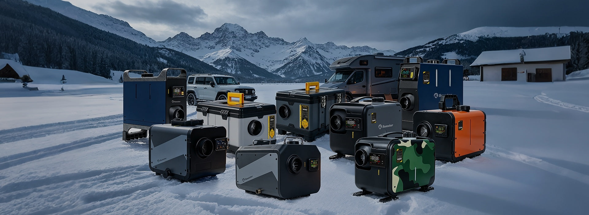 Portable AC unit staged in the back of an SUV