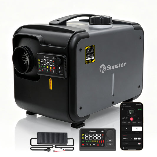 Sunster TP G1 LTE-4G Diesel Heater 8KW 12/24V 110-240V, All-in-One Bluetooth with 2602BLTE Panel