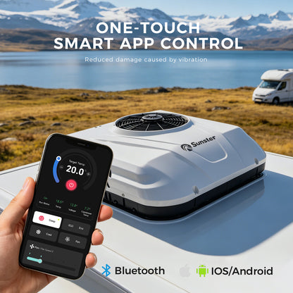 Sunster 12V/24V RV Roof Air Conditioner, Smart APP & Remote Control Parking AC DDK-KTD2