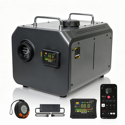 Sunster TP RO 9KW WiFi & Bluetooth Diesel Heater 12/24V 110-240V, All-in-One with A2409WB Panel & Wireless Smart Remote with CO monitoring