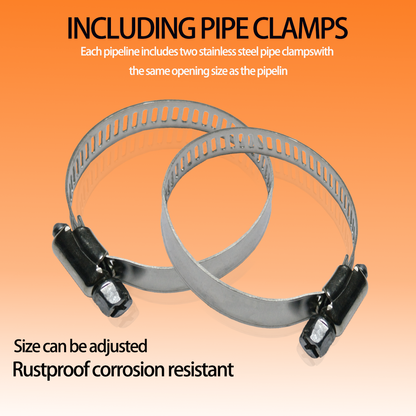 A791 75mm Diesel Heater Warm Pipe Ducting Set