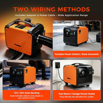 Sunster TP-B1 Diesel Heater 8KW 12/24V & 110-240V, Bluetooth with A2201B LCD Display + 433 Wireless Remote
