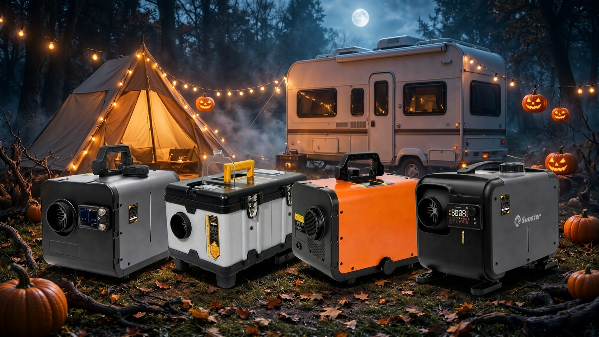 Portable AC unit staged in the back of an SUV