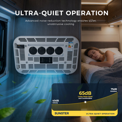 Sunster S-AX1 RV Air Conditioner 12V/24V Efficient Cooling