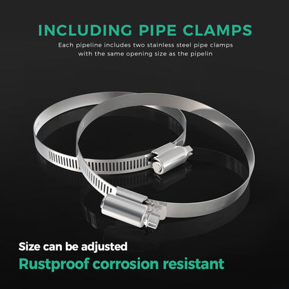 A755 75mm 500cm Flexible Scalable Outlet Duct Pipe