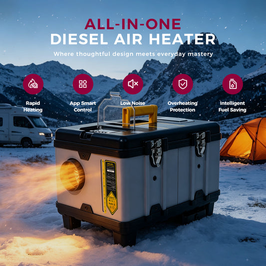 Sunster TB 10 Bluetooth Diesel Heater 8KW 12/24V 110-240V, Wireless Smart Remote with CO monitoring,2026 Version