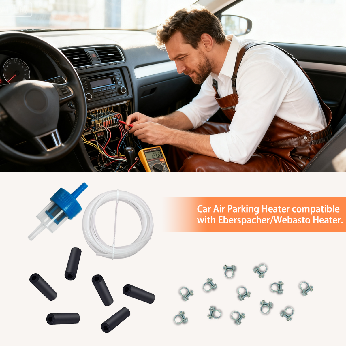 A788 17PCS Car Diesel Heater Fuel Line Kit