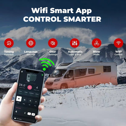 Sunster TB10PRO Diesel Heater 8KW 12/24V 110-240V, ToolBox WIFI Bluetooth Upgrade Version