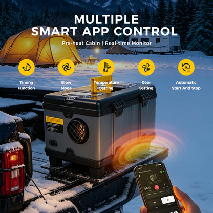 Sunster TB10WF WIFI & Bluetooth Diesel Air Heater 8KW 12/24V 110-240V, Wireless Smart Remote with CO monitoring,2026 Version