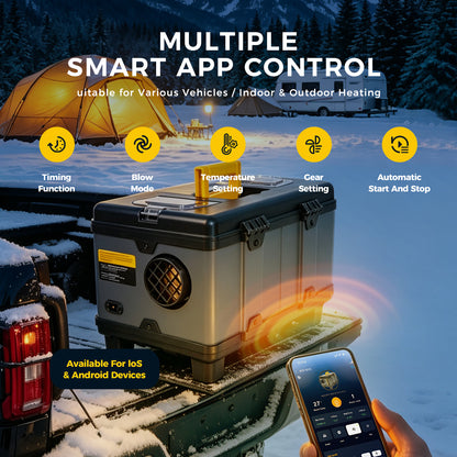 Sunster TB10WF WIFI & Bluetooth Diesel Air Heater 8KW 12/24V 110-240V, Wireless Smart Remote with CO monitoring,2026 Version