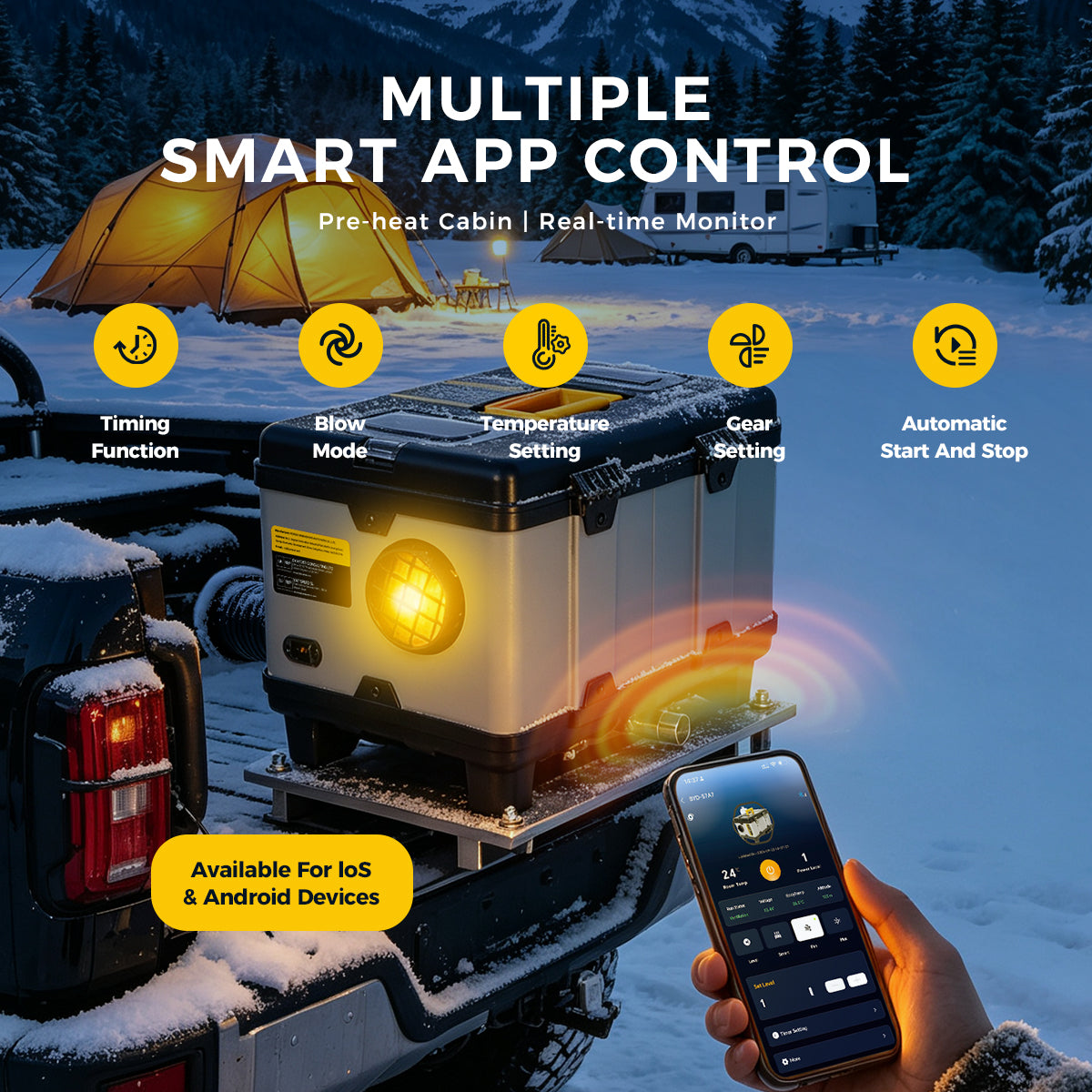 Sunster TB 10PRO Bluetooth Diesel Heater 8KW 12/24V 110-240V, Wireless Smart Remote with CO monitoring,2026 Version