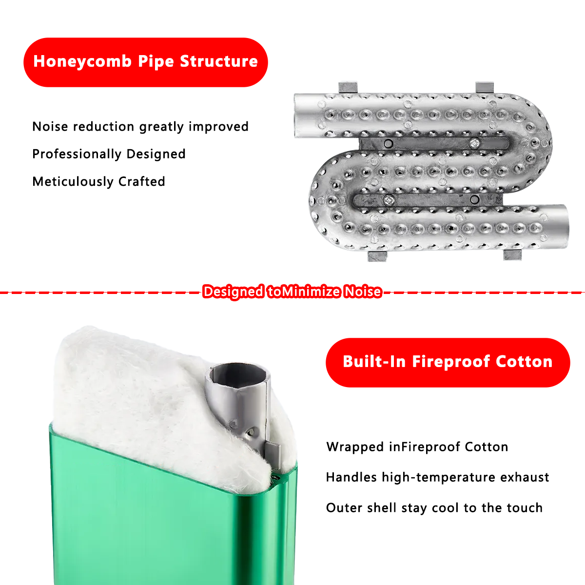 A887 24mm Muffler Exhaust Pipe Silencer