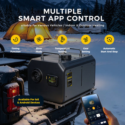 Sunster TP RO 9KW WiFi & Bluetooth Diesel Heater 12/24V 110-240V, All-in-One with A2409WB Panel & Wireless Smart Remote with CO monitoring