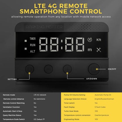 Sunster A2466 Diesel Heater 8KW 12/24V, Traditional Bluetooth GSM LET-4/5G Version