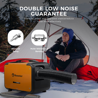 Sunster A2302BP Diesel Heater 8KW 12/24V 110-240V, All In One Bluetooth Version