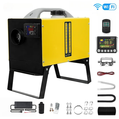 Sunster A2013ST Diesel Heater 8KW 12/24V 110-240V, Plus A2409PW Switch All in One WIFI Bluetooth Version