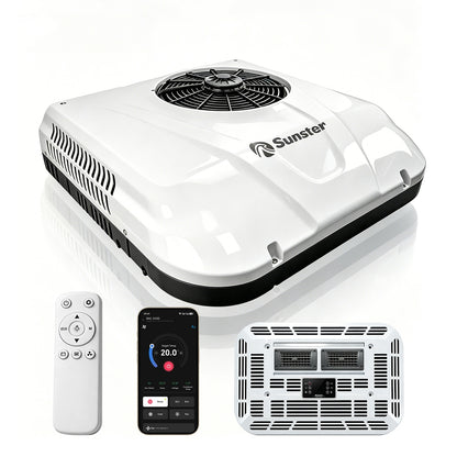 Sunster 12V/24V RV Roof Air Conditioner, Smart APP & Remote Control Parking AC DDK-KTD2