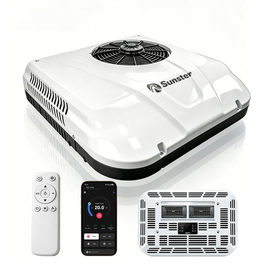 Sunster 12V/24V RV Roof Air Conditioner, Smart APP & Remote Control Parking AC DDK-KTD2