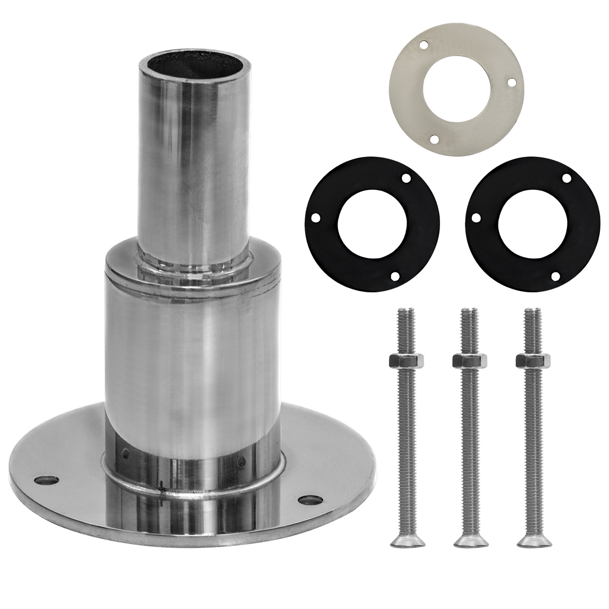 RP12 Thru Hull Exhaust Skin 24mm Stainless Steel Diesel Heater Exhaust Pipe for 24mm Tube Pipe Socket Hardware Diesel Heater Thru Hull Exhaust Skin Fitting (Straight Thru Hull Exhaust Skin 24cm)