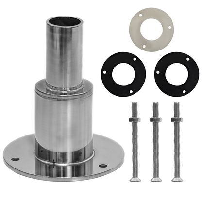RP12 Thru Hull Exhaust Skin 24mm Stainless Steel Diesel Heater Exhaust Pipe for 24mm Tube Pipe Socket Hardware Diesel Heater Thru Hull Exhaust Skin Fitting (Straight Thru Hull Exhaust Skin 24cm)
